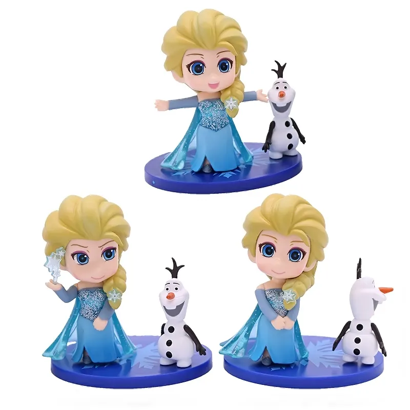 QVersion Princess3Set of cake decorative ornaments doll Snow Treasure ice princess girl's birthday gift wholesale