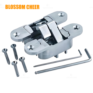 Thiết kế hiện đại giấu bản lề nội thất bằng gỗ cửa phòng tắm Heavy Duty 3D có thể điều chỉnh màu đen kẽm kim loại vít mềm đóng - Product Image 2