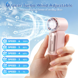 Ventilador de Mano de Alta Velocidad, Recargable por USB, Mini Ventilador Turbo Portátil con Pantalla Digital, Ventilador Personal de Refrigeración - Product Image 2