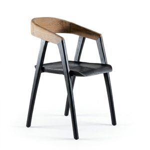 Silla de Comedor Moderna Retro con Estructura de Madera Maciza, Cómoda para Cocina, Restaurante, Muebles de Interior - Product Image 1