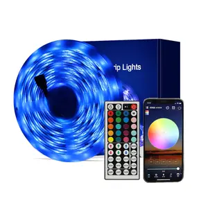 5050 RGB Light Strip Set With WiFi12V Waterproof LED Tape Lights With 44 Key Remote Control And Bluetooth RGB Light Strip