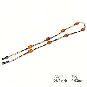Cadenas para Gafas de Sol Antideslizantes de Moda al por Mayor, Cordón de Cuentas Acrílicas, Cadena para Gafas de Color Ámbar, Decoración para Gafas - Product Image 6