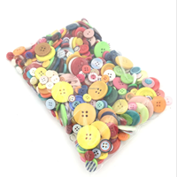 Kancing Resin Bulat untuk Anak-anak, Kancing Jahit DIY, 150 Gram, Kancing Campuran, Kancing Pipih Bulat, Manik-manik Berwarna, Desain Campuran, Kancing Aneka Ragam
