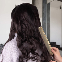 Peigne à coiffer en aluminium pour coiffeur Peignes à cheveux en métal Peigne à dents fines et larges