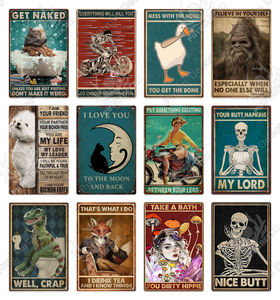 Putuoの装飾多くの選択かわいい猫の金属プラークサインヴィンテージティンアートサイン家の装飾ティンサイン - Product Image 5