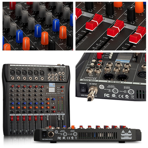 Consola de Mezclas Profesional OEM DX6 de 6 Canales, Mezclador de Audio USB de 48V para DJ y Karaoke - Product Image 2