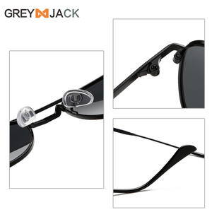 Lunettes de soleil aviateur Greyjack pour hommes, monture en métal, verres polarisés UV400 noirs, mode, protection solaire pour la conduite en extérieur - Product Image 5