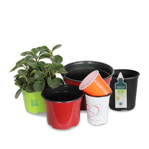 plastic growing pots wholesaler macetas plasticas 9-23cm two-color soft nursery flower pots