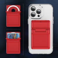 Coque arrière pour Apple 18 17 16 15, avec support de carte PC à forte aspiration magnétique, trou pour cordon et impression du logo