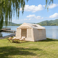 Tente de camping gonflable très vendue, portable, facile à monter, résistante au vent, pare-soleil, pour voyages en plein air, randonnée, pour 3 à 6 personnes, toutes saisons