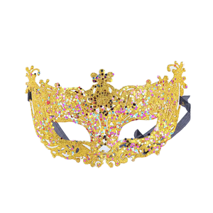 Maschera per Occhi Arancione per Halloween, Carnevale, Feste in Maschera, in Plastica <span class=keywords><strong>Nera</strong></span> Riutilizzabile, Mezza Faccia, Leggera per Occasioni all'Aperto - Product Image 1