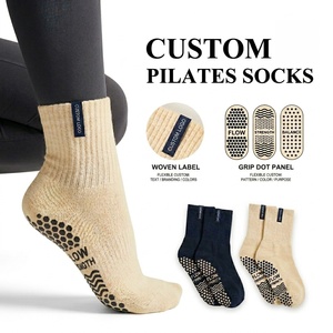 OEM Custom Pilates Grip <b>Socks</b> Manufacturer Cotton Yoga Sports <b>Socks</b> with Logo Packaging for Women and Men <b>Socks</b> Premium Sample - Product Image 1