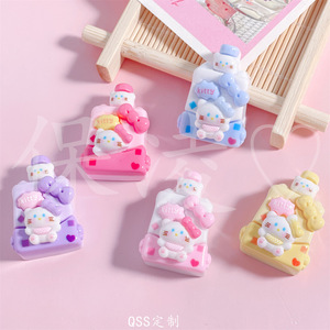 Qss Ba Chiều Phim Hoạt Hình Kitty Nhựa Thủ Công Mỹ Nghệ Nước Trái Cây Nước Giải Khát Chai Kem Keo Điện Thoại Di Động Trường Hợp Móc Chìa Khóa Mặt Dây Chuyền Phụ Kiện - Product Image 1