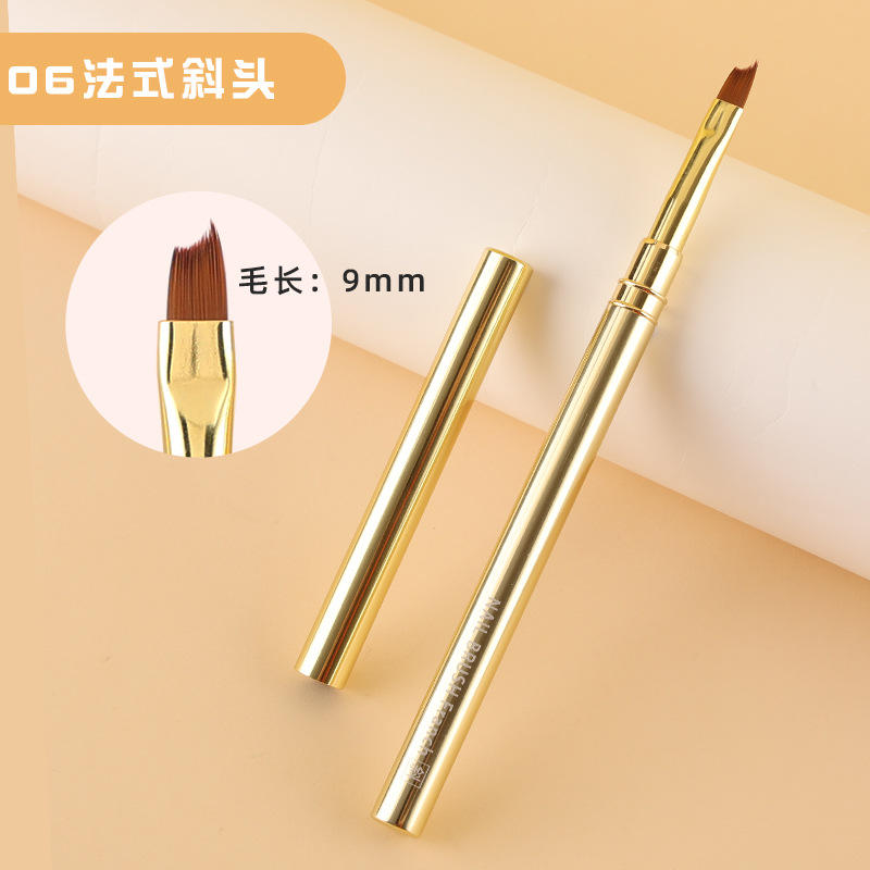 06ปากกาหัวเฉียงแบบฝรั่งเศส9มม.-แท่งโลหะสีทอง