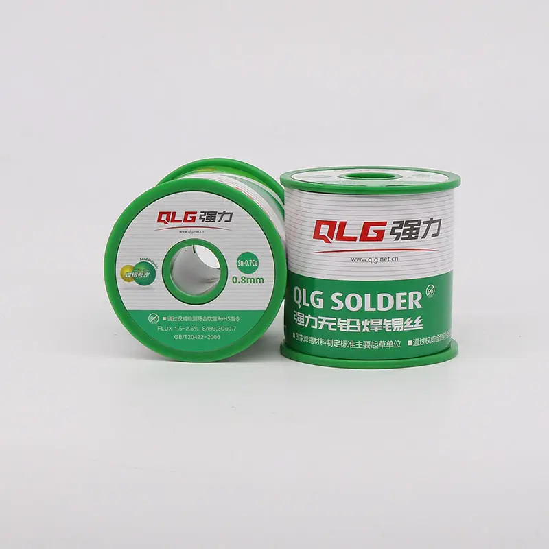 QLG Flux Cored Rosin Lead Free Sn0.3Ag0.7Cu 1kg Solder Wire for LED PCB welding soldering