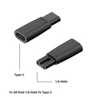 Adaptateur de conversion universel USB-C 7 styles pour rasoir, port DC femelle 5,5*2,1 mm, connecteur 3A à charge rapide avec LED pour ordinateur portable et téléphone portable