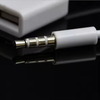 Cable Adaptador convertidor OTG de 3,5mm macho Audio AUX Jack a USB 2,0 tipo a hembra