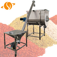 Mélangeur à ruban à double vis, machine à mélanger les poudres, 2000L, mélangeur de farine de maïs / farine de maïs, mélangeur de poudre alimentaire