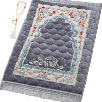 Tapis de sol épais en velours tufté islamique, antidérapant, avec envers en latex floral, pour la maison, la chambre à coucher, le salon, tapis décoratif