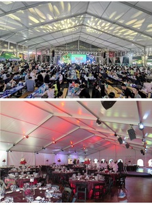 เต็นท์ปาร์ตี้โครงอะลูมิเนียมใส กันน้ำ หรูหรา ขนาด 40 x 60 เมตร สำหรับใช้งานเชิงพาณิชย์ รองรับได้ 100 คน เหมาะสำหรับร้านอาหาร โดมกลางแจ้งขนาดใหญ่ เต็นท์โปร่งใส - Product Image 2