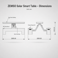 Banc solaire extérieur intelligent avec recharge USB sans fil et LED pour campus et place publique – OEM/ODM personnalisé