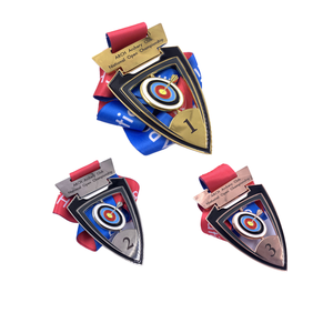 ราคาที่ดีราคาถูก3D ทองรางวัลถ้วยรางวัลยิงธนูของที่ระลึกเหรียญที่กำหนดเองด้วยริบบิ้น - Product Image 4