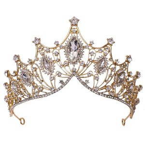 Accessori di abbigliamento da sposa di lusso 2023 copricapo da sposa fatti a mano con corona di fiori e strass - Product Image 1