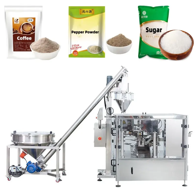 100g 200g 500g 1kg 2kg 3kg 5kg Pepper Coffee Powder Sugar Filling Sealing Bagging Packing Spice Packaging Machine