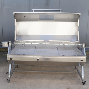Asador Comercial para Barbacoa con Motor Personalizable de 15W, Parrilla Combinada de Gas y Carbón de Acero Inoxidable de Alta Resistencia para <span class=keywords><strong>Restaurante</strong></span> - Product Image 3