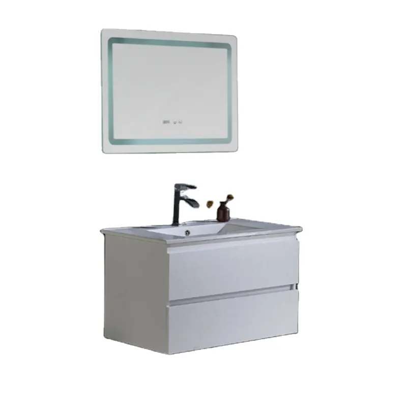 Meubles sanitaires KD-BC010MFP-90 économiques filles maquillage miroir LED armoires de vanité de salle de bain en bois avec lumière pour la maison