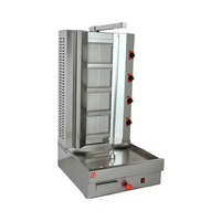 Machine à shawarma au gaz commerciale, 3/4/5 brûleurs, en acier inoxydable, machine à kebab, adaptée aux hôtels, restaurants, fournisseurs