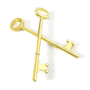 Cadeau personnalisé brillant or 3d squelette clés ornements hôtel souvenir magique forme de clé porte-clés hôtel Llavero pour cadeau - Product Image 4