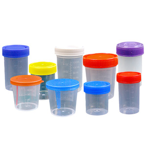 Vasos de Plástico Desechables para Orina Cidabio, Transparentes y Estériles, con Tapa Abatible/Tapón de Rosca, de 10mL a 200mL, para Laboratorio - Product Image 2