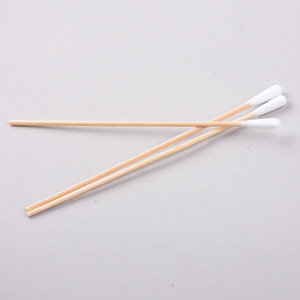 Non-Sterile 15cm Cleaning Cotton Swabs In Paper-Plastic Bag Disposable Wooden Wound Care Cotton Swabs For General Use - Product Image 2