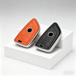 Vente en gros d'usine, housse de clé de voiture élégante en TPU souple, anti-décoloration, durable, logo personnalisé pour <span class=keywords><strong>BMW</strong></span>, housse de clé en cuir - Product Image 1