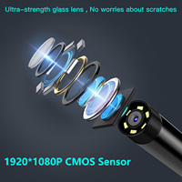 Yüksek çözünürlüklü 8mm 5m sert kablo 3 in 1 Android endoskop IP67 su geçirmez tip-c Borescope USB endoskop kamera