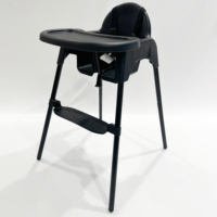 Chaise haute bébé Frosted LHB-025M avec deux réglages de hauteur et harnais à 5 points, chaise de repas pour bébé