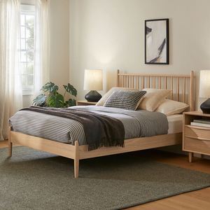 Cama Moderna Francesa de Alta Gama en Madera Sólida, Tamaño King y Queen, Diseño Elegante para Dormitorio - Product Image 3