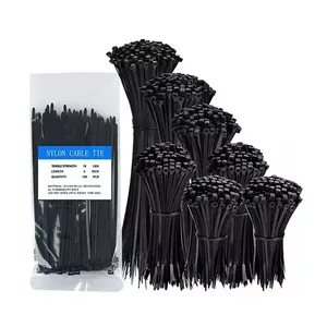 Nylon Plastic Cable Ties Strap Self-locking Plastic white Zip Tie Factory Wholesale 100 pcs/bag