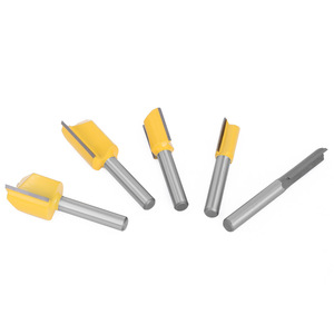 Straight Cut Carbide Tipped Router Bits 1/4 In Shank Woodworking Milling <b>Cutter</b> Set For Routing And <b>Edge</b> Trimming - Product Image 3