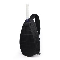Sac de raquette de pickleball et de tennis léger avec bandoulière, sac à dos matelassé pour la gym et les activités de plein air