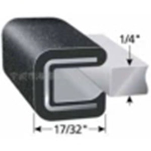 U Shaped Rubber <b>PVC</b> Edging <b>Strip</b> 17 32 Inch Width 1 4 Inch Thickness For Door Window Protection Sealing Decorative Use - Product Image 3