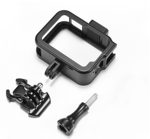 HOSHI CNC Schutz rahmen gehäuse für Gopro <span class=keywords><strong>Hero8</strong></span> mit heißen Schuhen für Blitzlicht Mikrofon Action Kamera Zubehör - Product Image 6
