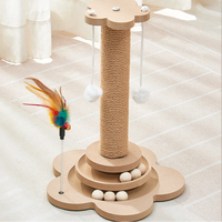 Griffoir pour chat, arbre à chat tout-en-un, griffoir en sisal résistant à l'usure, sans perte de fibres, jouet pour chat d'intérieur