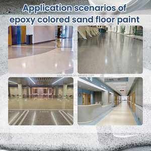 Factory Customized Eco-friendly Self Leveling Liquid Epoxy Resin Concrete <b>Floor</b> Finish Color Sand Brush <b>Roller</b> Easy Clean - Product Image 5