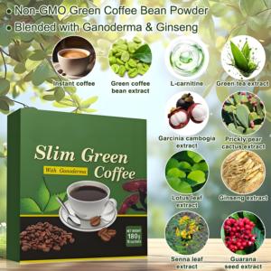 Natural 180g Instant <strong>Coffee</strong> <strong>with</strong> Chocolate Flavor <strong>Garcinia</strong> <strong>Cambogia</strong> &amp; <strong>Green</strong> Tea Matcha Fat Burning &amp; Weight Loss Diet Supplement - Product Image 3
