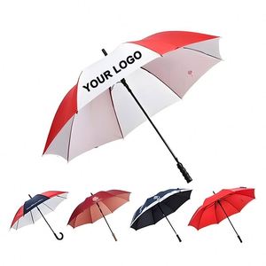 YY651 Custom Logo Promotional Cheap Wholesale Coloured Automatic Straight Branded <b>WindProof</b> Golf <b>Umbrellas</b> Printing - Product Image 1