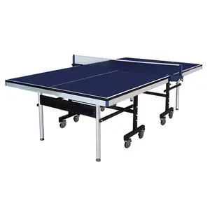 Tabelas de ping-pong com logotipo personalizado, popular, 25mm, máquina de mesa de pingue-pongue com rodas, oem, tabelas de tênis de mesa