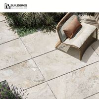 Carrelage en porcelaine effet travertin antidérapant, effet pierre, carrelage céramique pour marches d'escalier, décoration murale et de sol, 1200 x 600