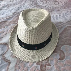Fabrika marka yeni özel tasarım yüksek kaliteli basit kağıt hasır kovboy şapka